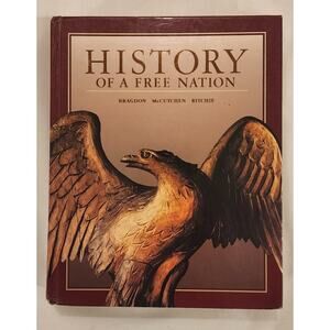 History of a Free Nation Hardcover Glencoe McGraw‑Hill Textbook 1993